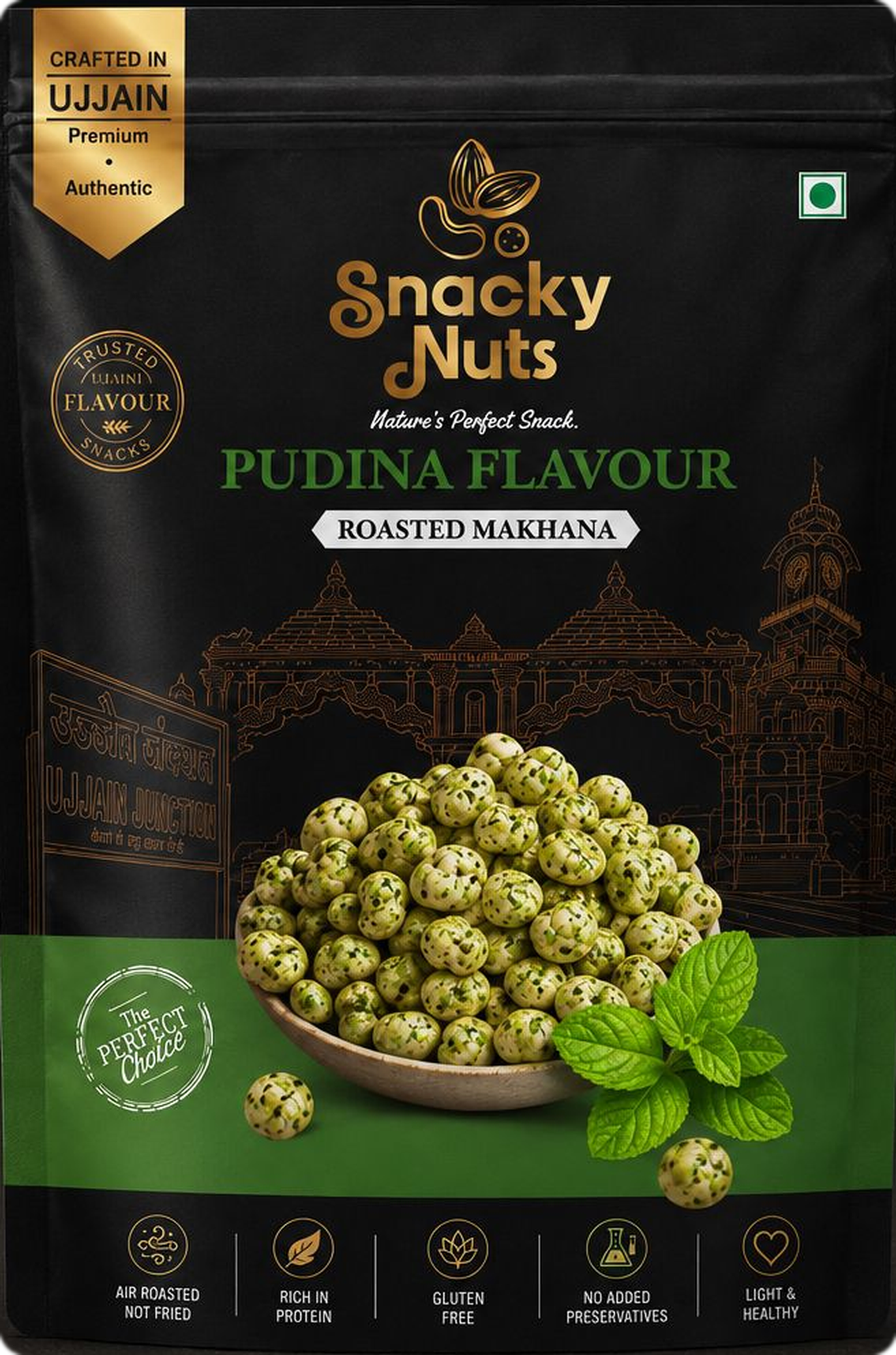 Pudina Flavour Roasted Makhana pouch